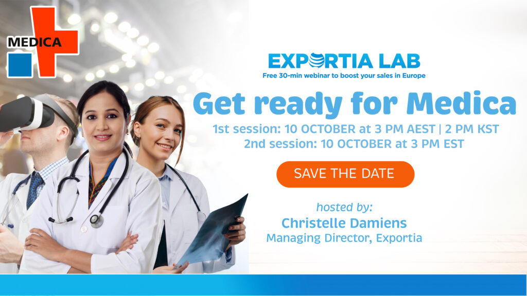 During our next Exportia LAB we are going share with you how to best prepare for Medica. We will share with you our tips and tricks and how to make the most of this fantastic show!